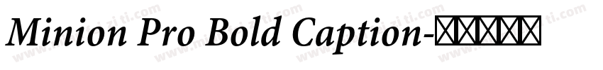 Minion Pro Bold Caption字体转换